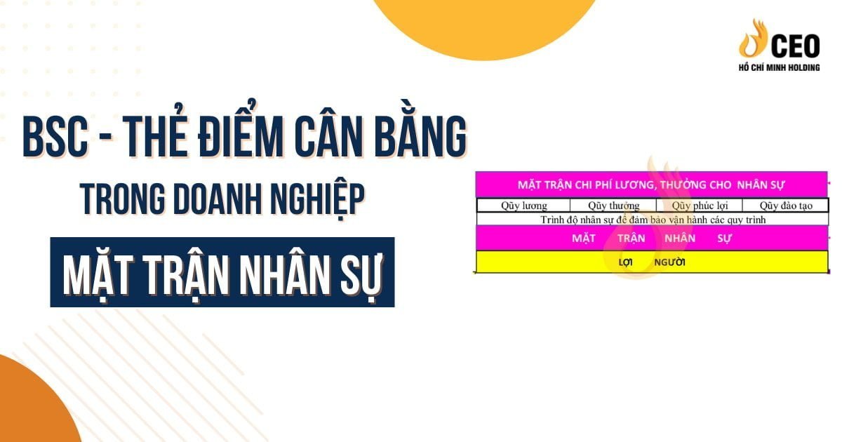 BSC – Thẻ điểm cân bằng trong doanh nghiệp (Phần 4): Mặt trận nhân sự