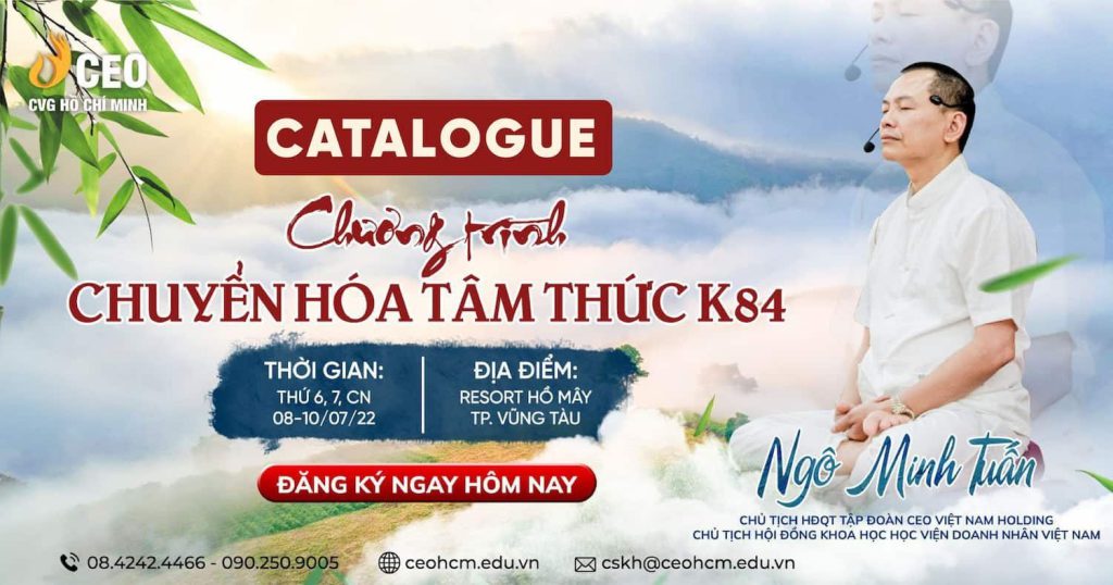 Catalogue Chuyển hóa tâm thức (Hồ Mây) - Học viện CEO Miền Nam