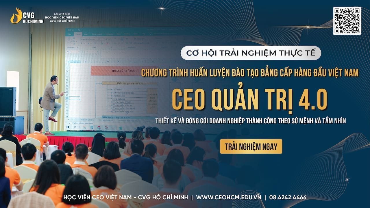 Cơ hội trải nghiệm thực tế chương trình CEO Quản trị 4.0