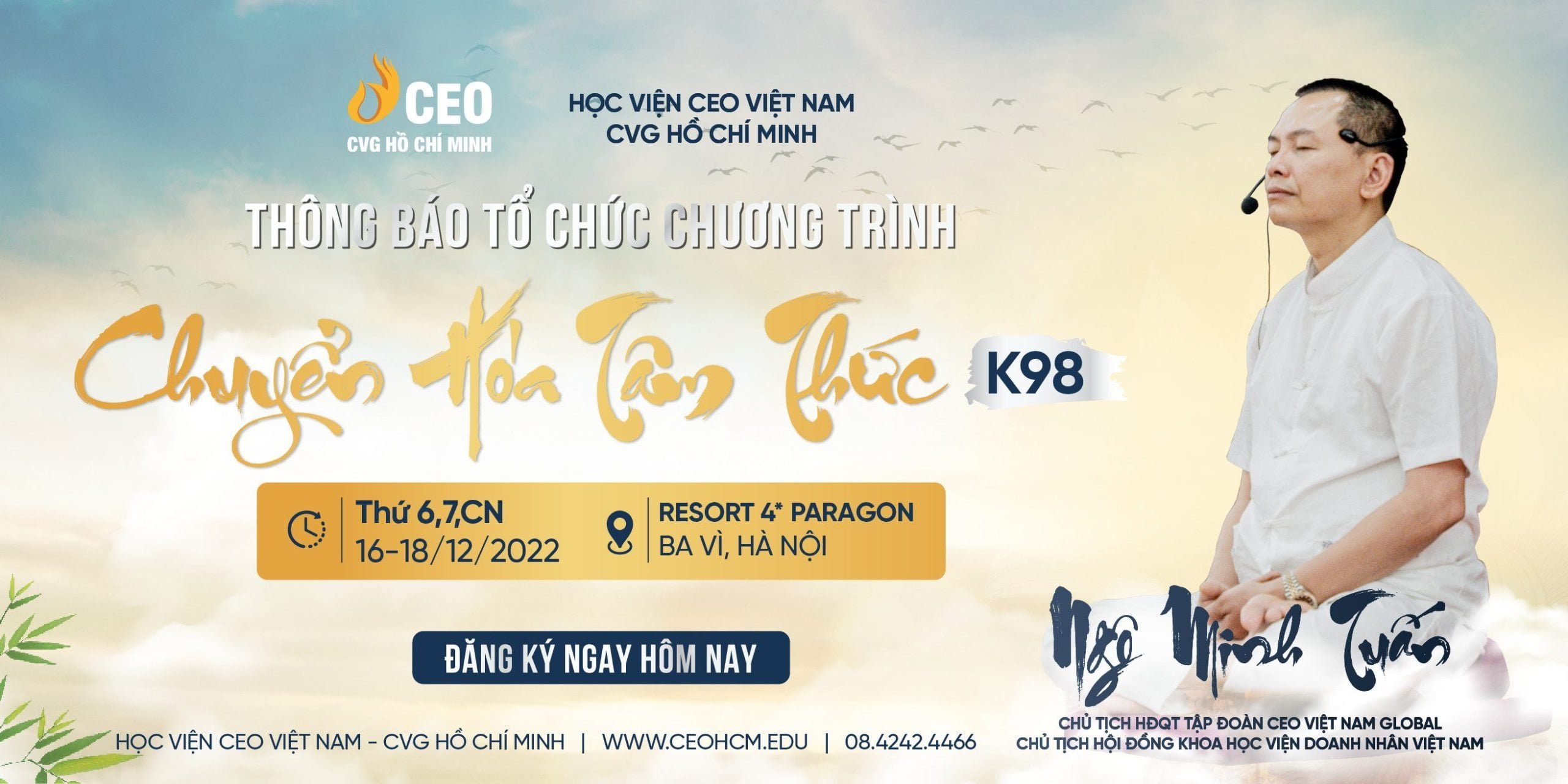 Toàn cảnh chương trình Chuyển hóa Tâm thức khóa k96